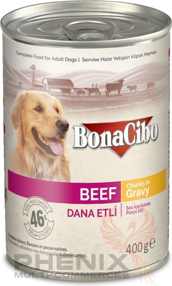 Animalerie Tunisie 3 Boites au bœuf dog adult (400gr x 3) - Boites - 15 TND - PHENIX