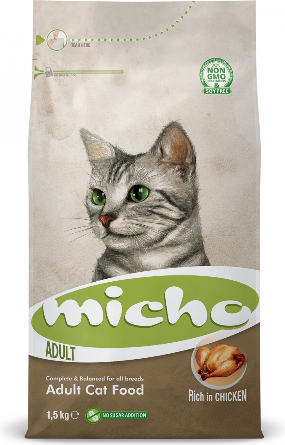 Micho poulet cat adult 1.5kg