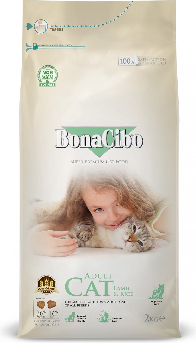 BonaCibo Cat Adult Lamb 2 Kg